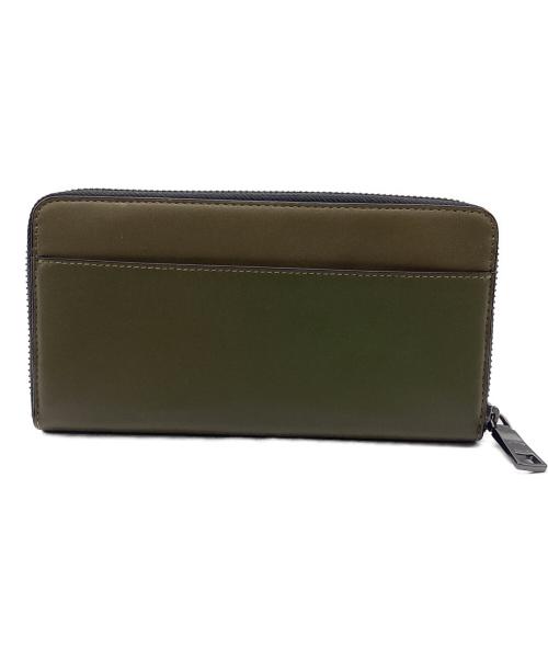 COACH（コーチ）COACH (コーチ) アコーディオン ウォレット オリーブ×ブラックの古着・服飾アイテム