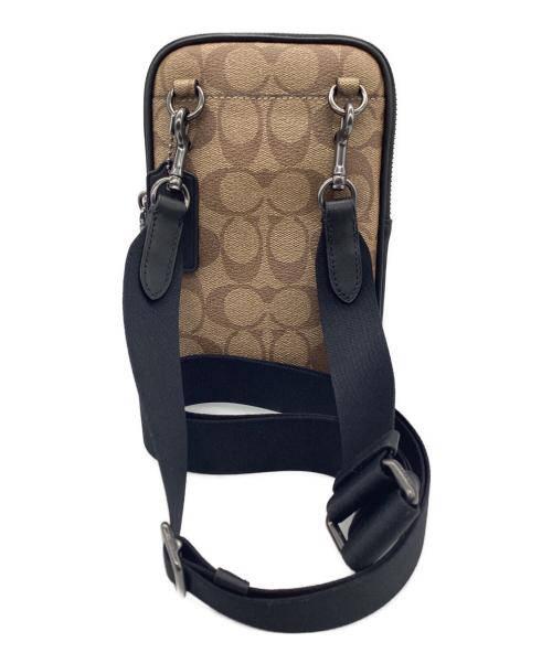 COACH（コーチ）COACH (コーチ) ボディバッグ エイデン クロスボディ・シグネチャー キャンバス ブラウン×ブラックの古着・服飾アイテム