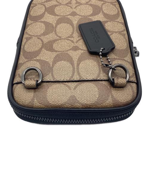 COACH（コーチ）COACH (コーチ) ボディバッグ エイデン クロスボディ・シグネチャー キャンバス ブラウン×ブラックの古着・服飾アイテム