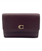 COACHコーチ）の古着「3つ折り財布　ミニ トライフォールド ウォレット」｜レッド