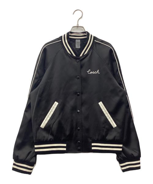 COACH（コーチ）COACH (コーチ) リバーシブル シグネチャー スーベニア ヴァーシティ ジャケット ブラック サイズ:SIZE Sの古着・服飾アイテム