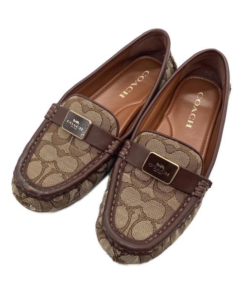 COACH（コーチ）COACH (コーチ) シグネチャーローファー ブラウン サイズ:SIZE 6.5の古着・服飾アイテム