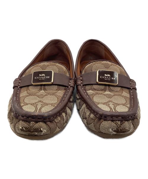 COACH（コーチ）COACH (コーチ) シグネチャーローファー ブラウン サイズ:SIZE 6.5の古着・服飾アイテム