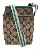 GUCCIグッチ）の古着「ショルダーポーチ」｜ブラウン×グリーン