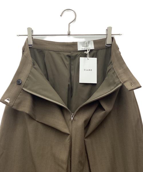 CLANE（クラネ）CLANE (クラネ) LOGO SWEAT TUCK WIDE PANTS ワイドパンツ ブラウン サイズ:SIZE 1の古着・服飾アイテム