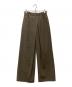 CLANE（クラネ）の古着「LOGO SWEAT TUCK WIDE PANTS ワイドパンツ」｜ブラウン