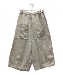 tumugu（ツムグ）の古着「ソリトリネン8分丈パンツ」｜ベージュ