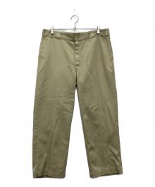 Dickies（ディッキーズ）の古着「ワークパンツ USA製 推定80S～90S」｜カーキ