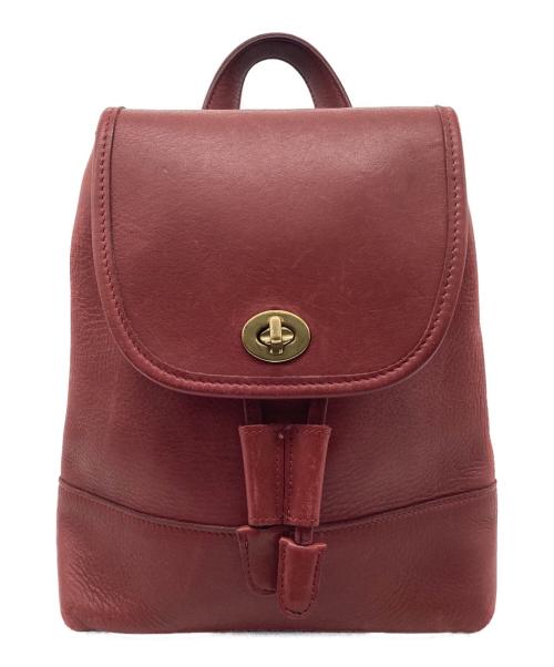 COACH（コーチ）COACH (コーチ) OLD COACH リュック ターンロック式 レッドの古着・服飾アイテム