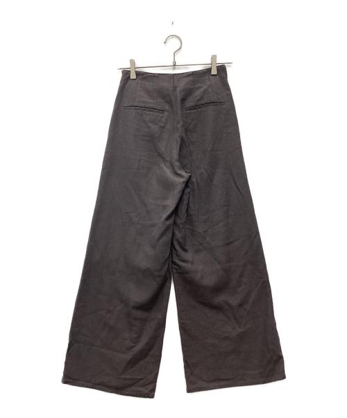 anuans（アニュアンス）anuans (アニュアンス) リネンブレンドフレアマリンパンツ グレー サイズ:SIZE Sの古着・服飾アイテム