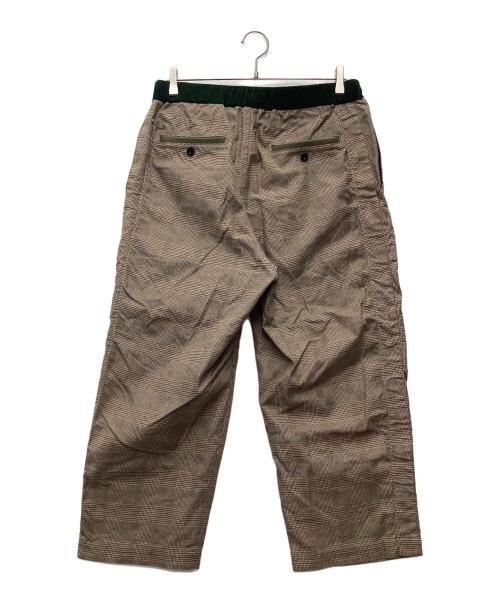 sacai（サカイ）sacai (サカイ) アジャストバックルベルトチェックパンツ ブラウン サイズ:SIZE W30×L21の古着・服飾アイテム
