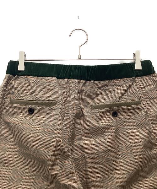 sacai（サカイ）sacai (サカイ) アジャストバックルベルトチェックパンツ ブラウン サイズ:SIZE W30×L21の古着・服飾アイテム