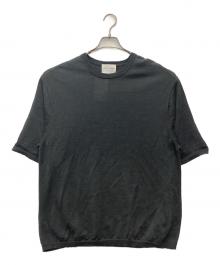STILL BY HAND（スティルバイハンド）の古着「半袖Tシャツ Knit T-shirt」｜オリーブ