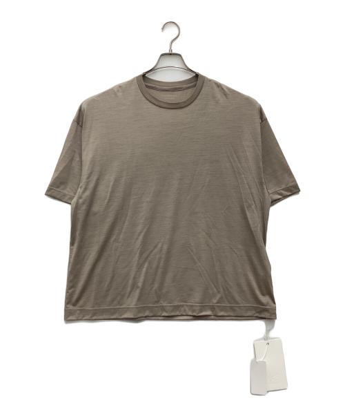 KANEMASA PHIL.（カネマサフィル）KANEMASA PHIL. (カネマサフィル) 36G ウールショートスリーブTシャツ  ベージュ サイズ:SIZE Lの古着・服飾アイテム