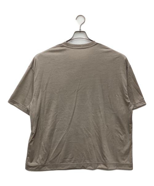 KANEMASA PHIL.（カネマサフィル）KANEMASA PHIL. (カネマサフィル) 36G ウールショートスリーブTシャツ  ベージュ サイズ:SIZE Lの古着・服飾アイテム