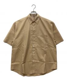 AURALEE（オーラリー）の古着「WASHED FINX TWILL BIG HALF SLEEVED SHIRT 半袖シャツ」｜ブラウン