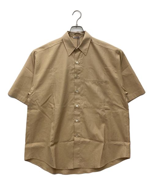 AURALEE（オーラリー）AURALEE (オーラリー) WASHED FINX TWILL BIG HALF SLEEVED SHIRT 半袖シャツ ブラウン サイズ:SIZE 4の古着・服飾アイテム