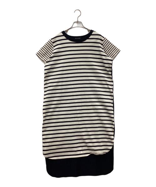 mizuiro-ind（ミズイロインド）mizuiro-ind (ミズイロインド) 半袖ワンピース ホワイト×ブラック サイズ:SIZE Freeの古着・服飾アイテム