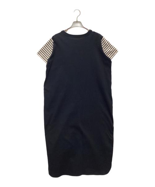 mizuiro-ind（ミズイロインド）mizuiro-ind (ミズイロインド) 半袖ワンピース ホワイト×ブラック サイズ:SIZE Freeの古着・服飾アイテム