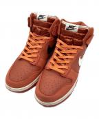 NIKEナイキ）の古着「ハイカットスニーカー DUNK HI RETRO PRM EMB」｜オレンジ