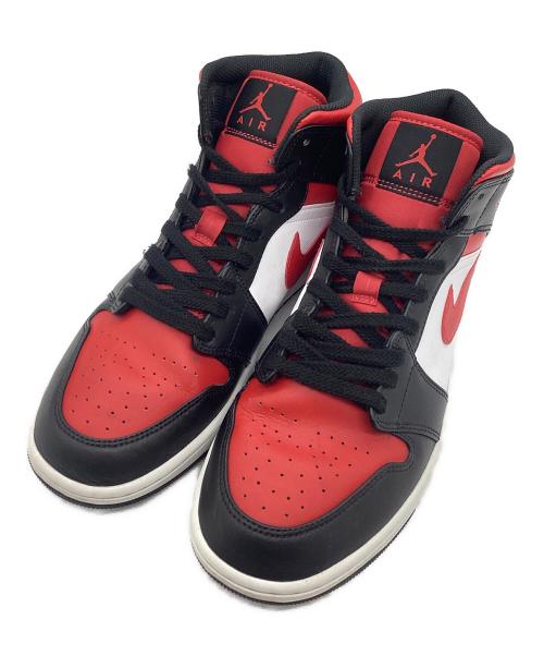 NIKE（ナイキ）NIKE (ナイキ) ハイカットスニーカー AIR JORDAN 1 MID レッド×ブラック サイズ:SIZE 28.5cmの古着・服飾アイテム
