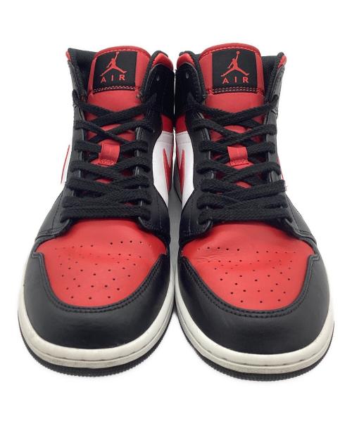 NIKE（ナイキ）NIKE (ナイキ) ハイカットスニーカー AIR JORDAN 1 MID レッド×ブラック サイズ:SIZE 28.5cmの古着・服飾アイテム
