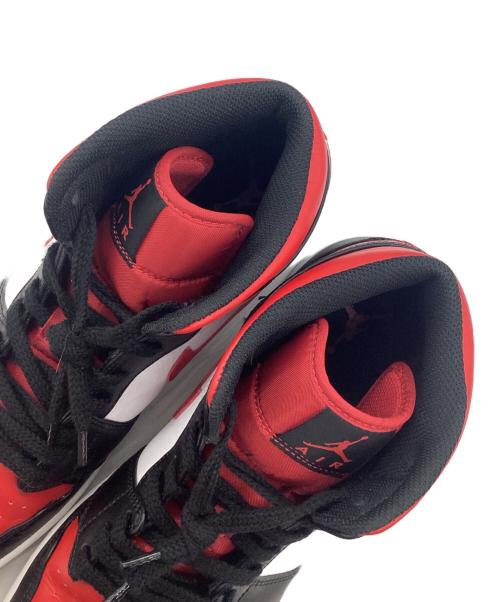NIKE（ナイキ）NIKE (ナイキ) ハイカットスニーカー AIR JORDAN 1 MID レッド×ブラック サイズ:SIZE 28.5cmの古着・服飾アイテム