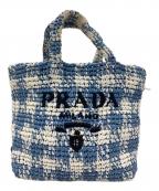 PRADAプラダ）の古着「ハンドバッグ」｜ホワイト×スカイブルー