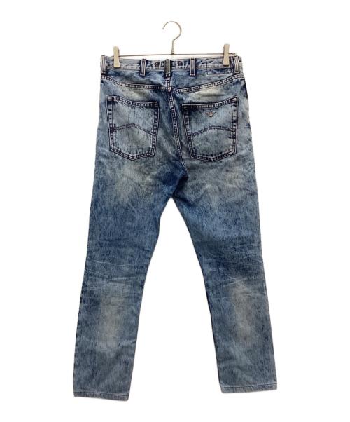 ARMANI JEANS（アルマーニジーンズ）ARMANI JEANS (アルマーニジーンズ) クラッシュデニムパンツ ブルー サイズ:SIZE 73.5cm (W29)の古着・服飾アイテム