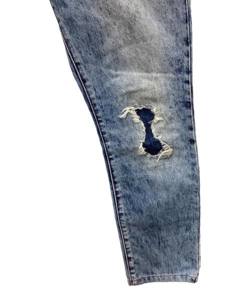 ARMANI JEANS（アルマーニジーンズ）ARMANI JEANS (アルマーニジーンズ) クラッシュデニムパンツ ブルー サイズ:SIZE 73.5cm (W29)の古着・服飾アイテム