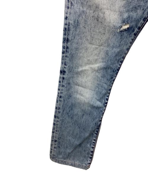 ARMANI JEANS（アルマーニジーンズ）ARMANI JEANS (アルマーニジーンズ) クラッシュデニムパンツ ブルー サイズ:SIZE 73.5cm (W29)の古着・服飾アイテム