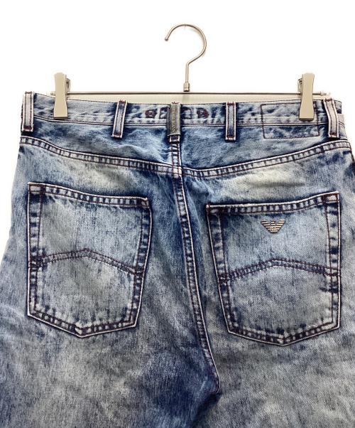 ARMANI JEANS（アルマーニジーンズ）ARMANI JEANS (アルマーニジーンズ) クラッシュデニムパンツ ブルー サイズ:SIZE 73.5cm (W29)の古着・服飾アイテム