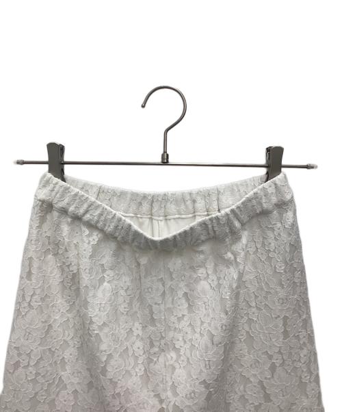 MAISON SPECIAL（メゾンスペシャル）MAISON SPECIAL (メゾンスペシャル) Side Gathered Wrap Lace Skirt Pants ラップレーススカートパンツ ホワイト サイズ:SIZE 36の古着・服飾アイテム