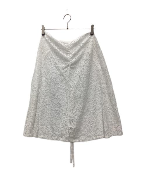 MAISON SPECIAL（メゾンスペシャル）MAISON SPECIAL (メゾンスペシャル) Side Gathered Wrap Lace Skirt Pants ラップレーススカートパンツ ホワイト サイズ:SIZE 36の古着・服飾アイテム