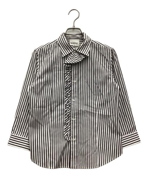 HAKUI（ハクイ）HAKUI (ハクイ) 長袖シャツ ホワイト×ブラック サイズ:SIZE Sの古着・服飾アイテム
