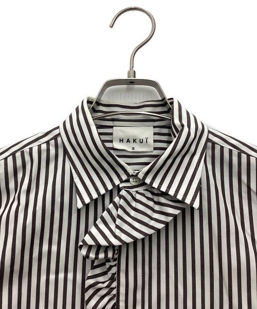 HAKUI（ハクイ）HAKUI (ハクイ) 長袖シャツ ホワイト×ブラック サイズ:SIZE Sの古着・服飾アイテム