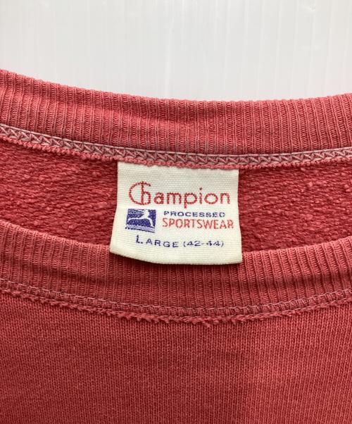 Champion（チャンピオン）Champion (チャンピオン) 60s ランタグ復刻 クルーネックスウェット レッド サイズ:SIZE Lの古着・服飾アイテム