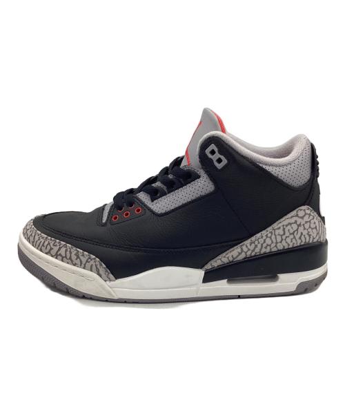 NIKE（ナイキ）NIKE (ナイキ) Air Jordan 3 Retro ブラック×グレー サイズ:SIZE 25.5cmの古着・服飾アイテム