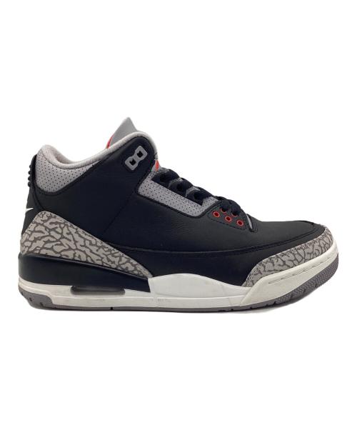 NIKE（ナイキ）NIKE (ナイキ) Air Jordan 3 Retro ブラック×グレー サイズ:SIZE 25.5cmの古着・服飾アイテム
