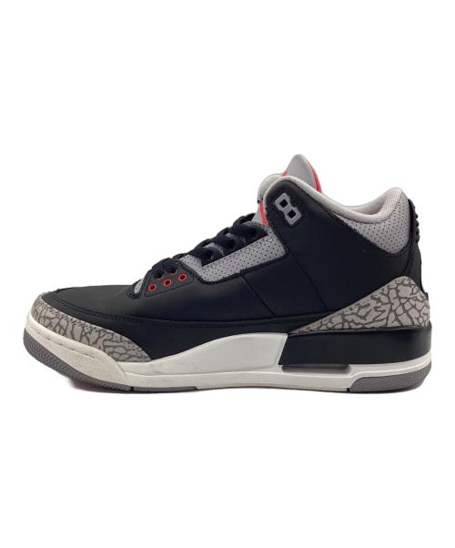 NIKE（ナイキ）NIKE (ナイキ) Air Jordan 3 Retro ブラック×グレー サイズ:SIZE 25.5cmの古着・服飾アイテム