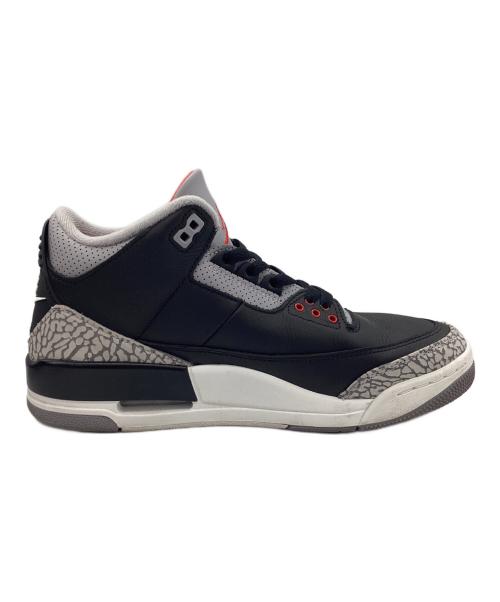 NIKE（ナイキ）NIKE (ナイキ) Air Jordan 3 Retro ブラック×グレー サイズ:SIZE 25.5cmの古着・服飾アイテム