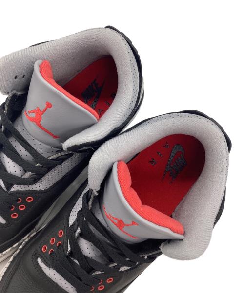 NIKE（ナイキ）NIKE (ナイキ) Air Jordan 3 Retro ブラック×グレー サイズ:SIZE 25.5cmの古着・服飾アイテム