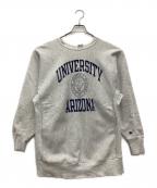 Champion REVERSE WEAVEチャンピオン リバース ウィーブ）の古着「クルーネックスウェット 90s 刺繍タグ カレッジプリント 3段」｜グレー
