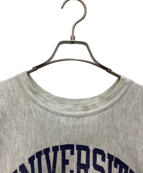 Champion REVERSE WEAVE（チャンピオン リバース ウィーブ）Champion REVERSE WEAVE (チャンピオン リバース ウィーブ) クルーネックスウェット 90s 刺繍タグ カレッジプリント 3段 グレー サイズ:SIZE XXLの古着・服飾アイテム