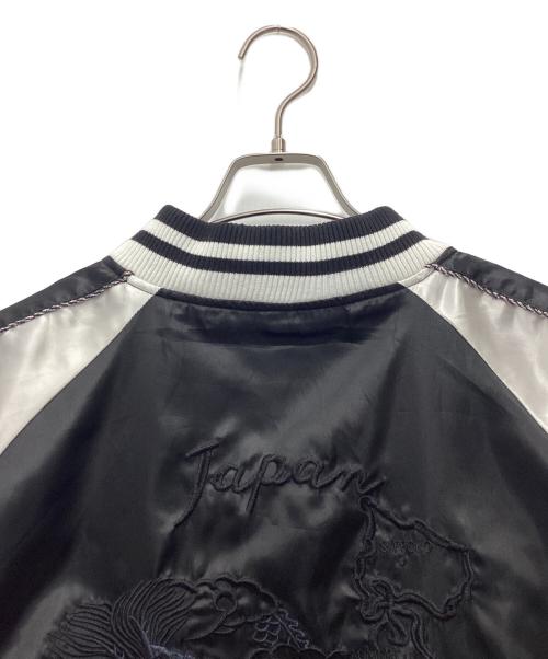 UP START（アップスタート）UP START (アップスタート) スーベニアジャケット 	日本地図 リバーシブル ブラック サイズ:SIZE Lの古着・服飾アイテム