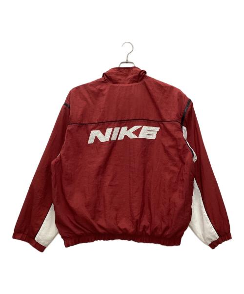 NIKE（ナイキ）NIKE (ナイキ) ナイロンジャケット 銀タグ 90s レッド×ホワイト サイズ:SIZE XLの古着・服飾アイテム