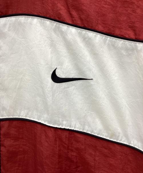NIKE（ナイキ）NIKE (ナイキ) ナイロンジャケット 銀タグ 90s レッド×ホワイト サイズ:SIZE XLの古着・服飾アイテム