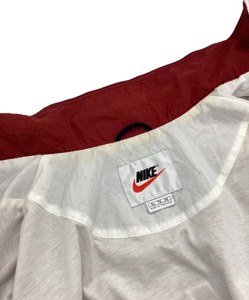NIKE（ナイキ）NIKE (ナイキ) ナイロンジャケット 銀タグ 90s レッド×ホワイト サイズ:SIZE XLの古着・服飾アイテム