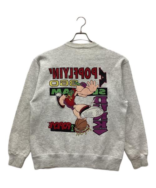 Hanes（ヘインズ）Hanes (ヘインズ) クルーネックスウェット 90s プリント グレー サイズ:SIZE Lの古着・服飾アイテム