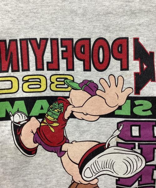 Hanes（ヘインズ）Hanes (ヘインズ) クルーネックスウェット 90s プリント グレー サイズ:SIZE Lの古着・服飾アイテム